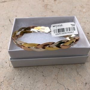 18k Tri-color Herringbone Bracelet